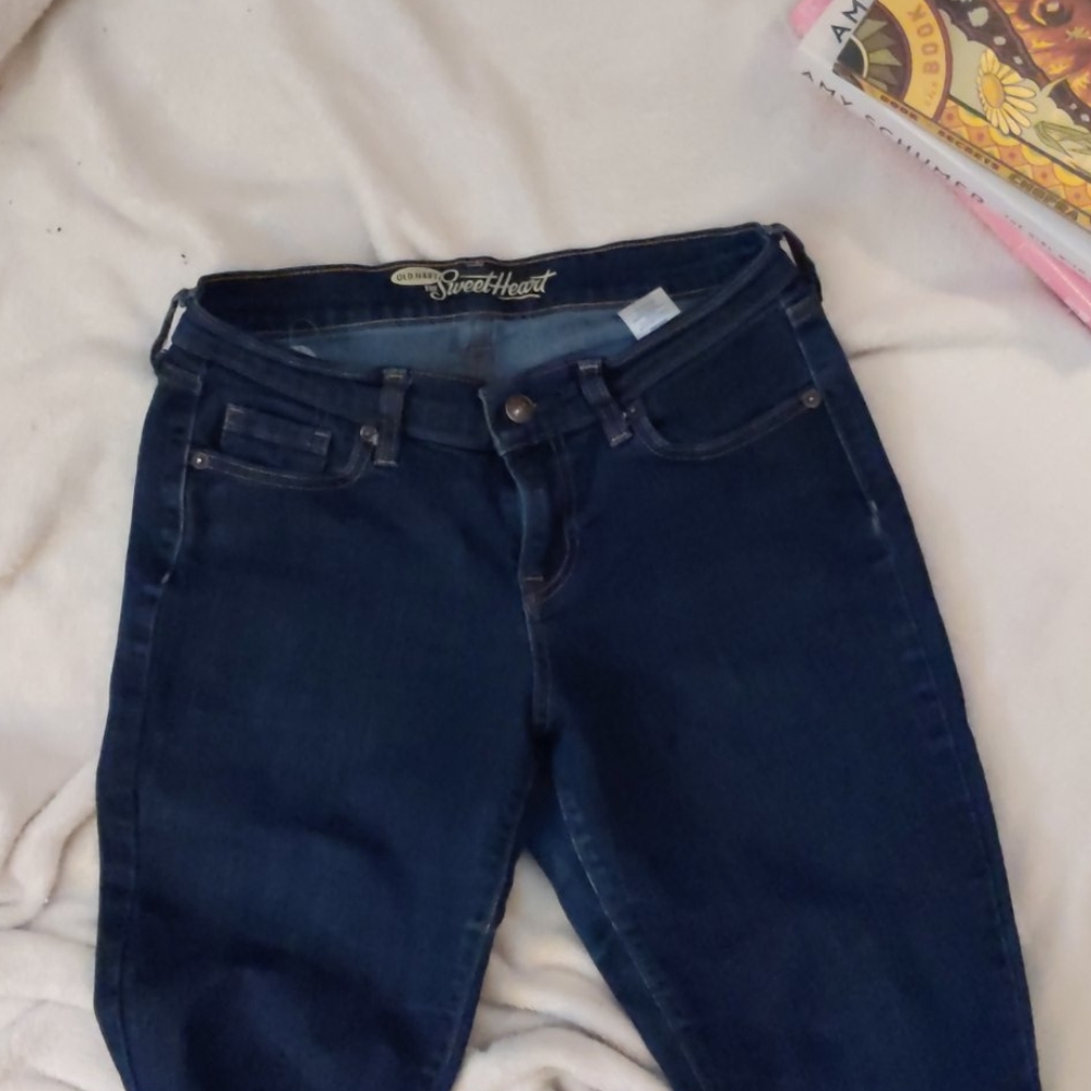 Size two blue jeans straight leg